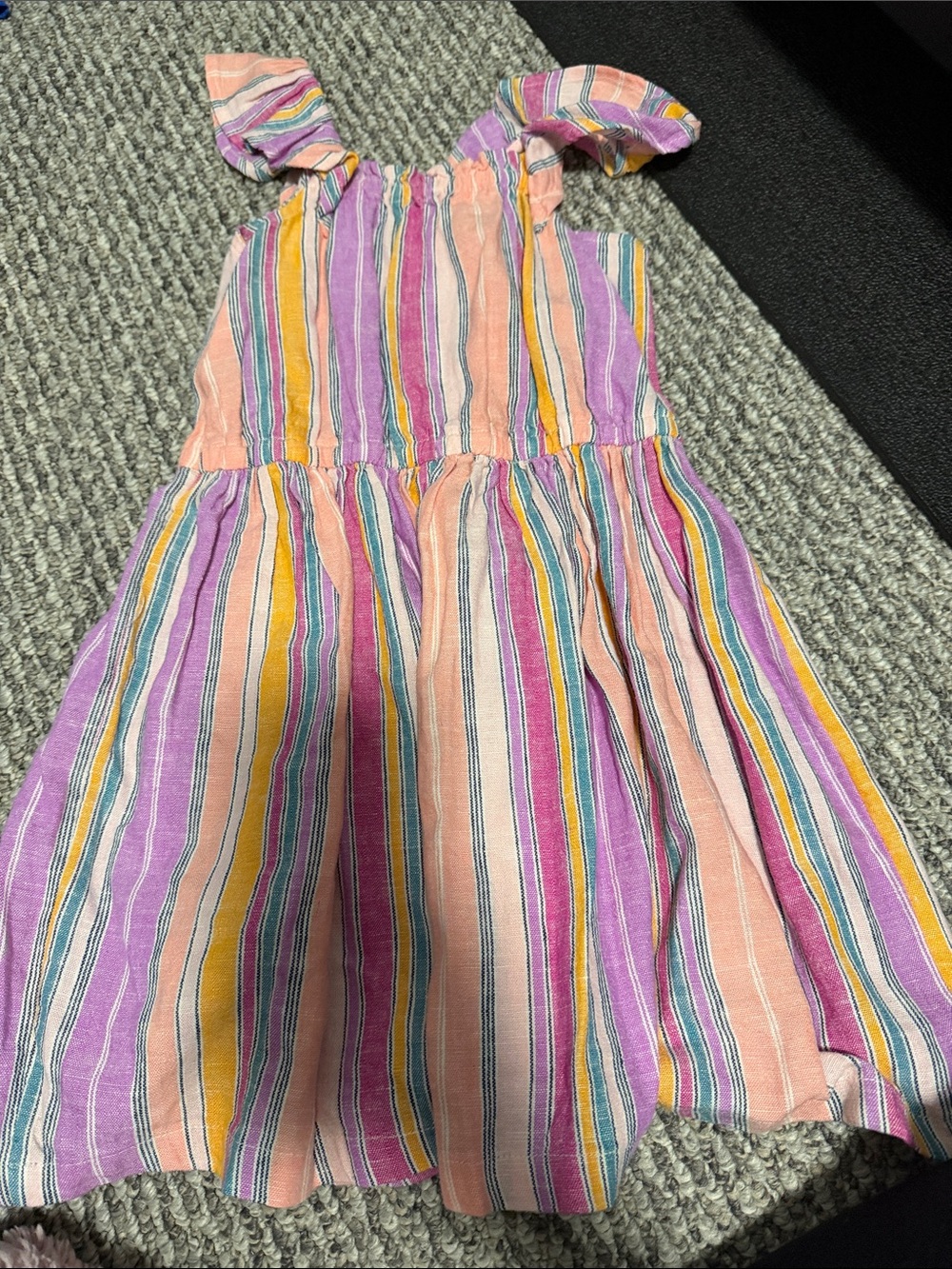 Carter's Girls Striped Sundress - Pink, Purple & Yellow